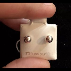 Sterling Silver Ball Studs Medium